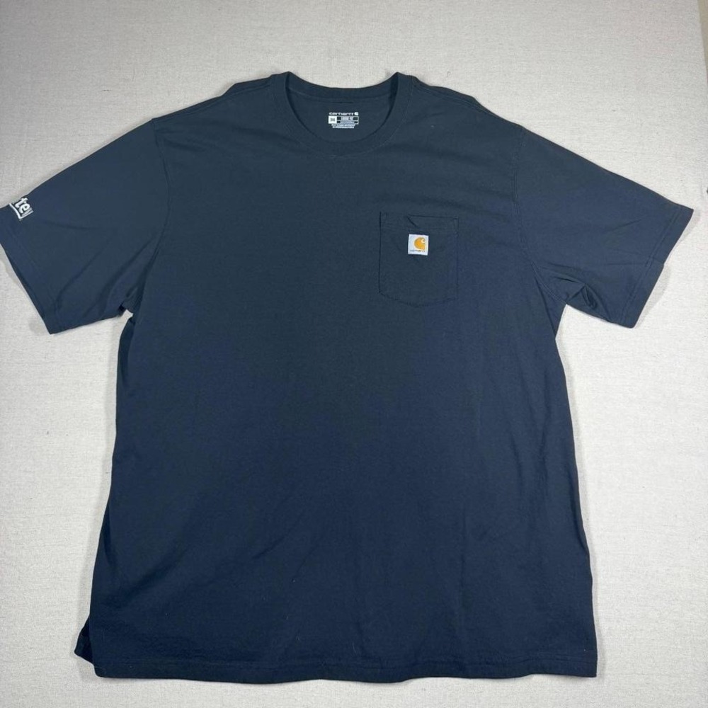 Carhartt Loose‎ oversized Fit Pocket Tee 3XL Faded Black Workwear Logo Y2K